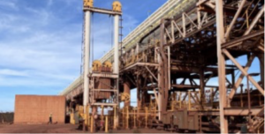 Image of existing CVR161 drive station located beneath new conveyor alignment.