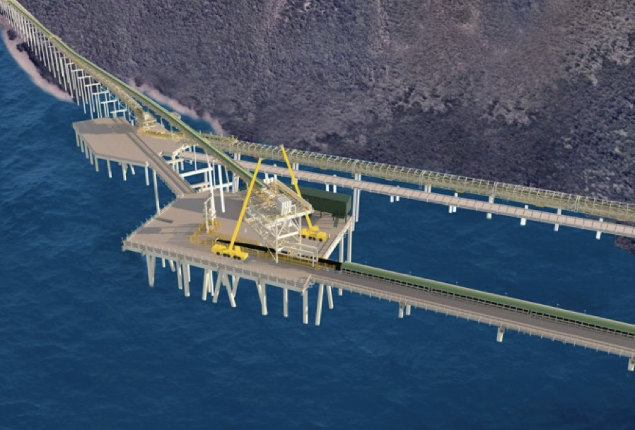 Crane-lift study illustrating mobile crane positions and lift paths on transfer deck.